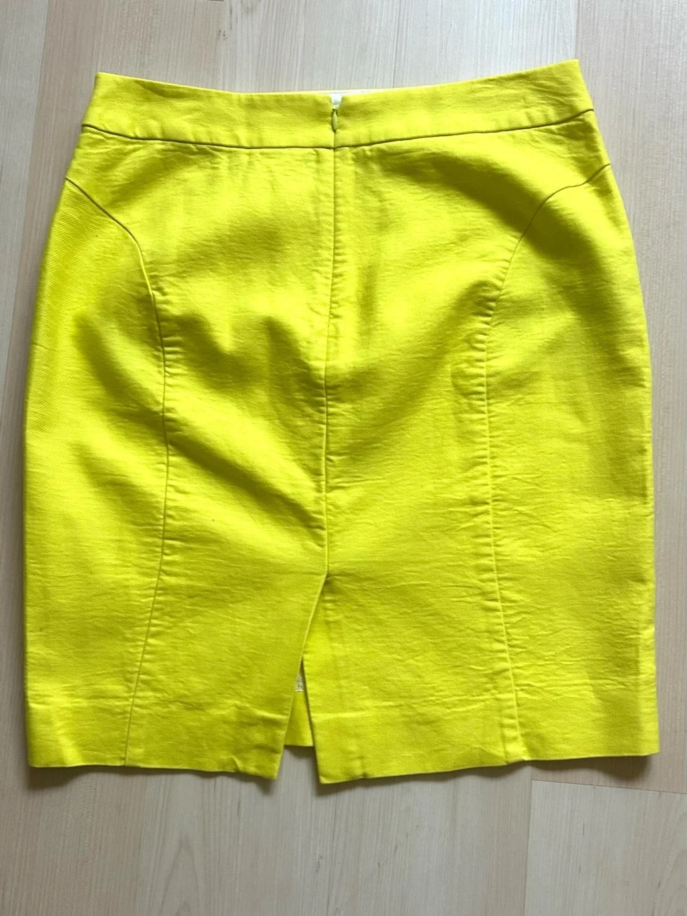 J. Crew Neon Yellow Pencil Skirt